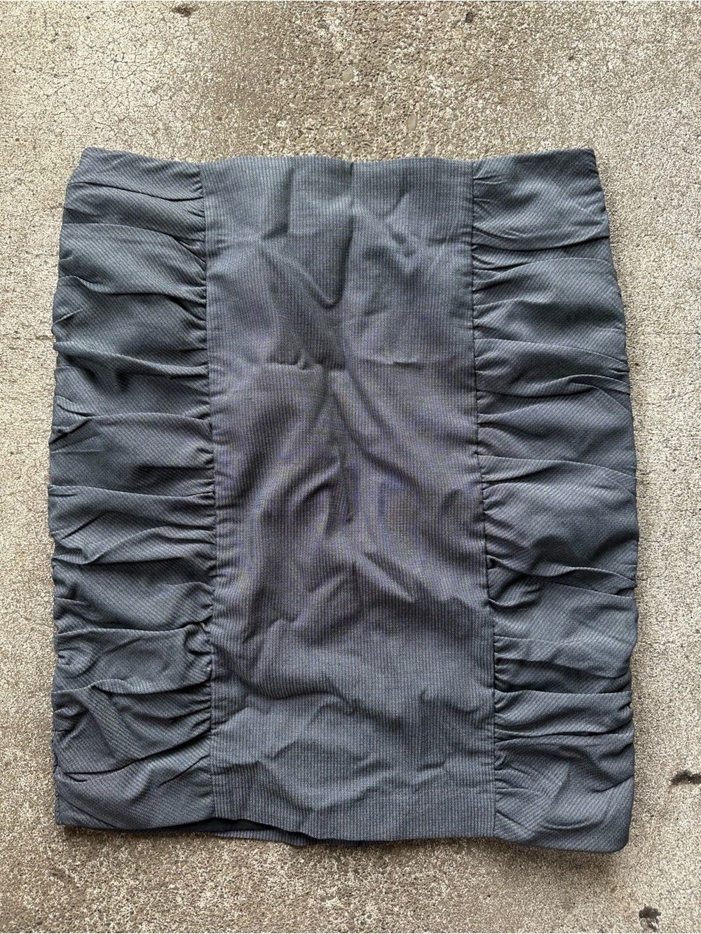 Cartonnier Anthropologie Gray Ruched Side Pencil Skirt